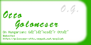 otto goloncser business card